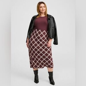 Tea Length Stretch Challis Pencil Skirt